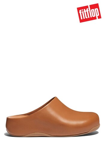 FitFlop Shuv Leather Clogs (A36122) | £120