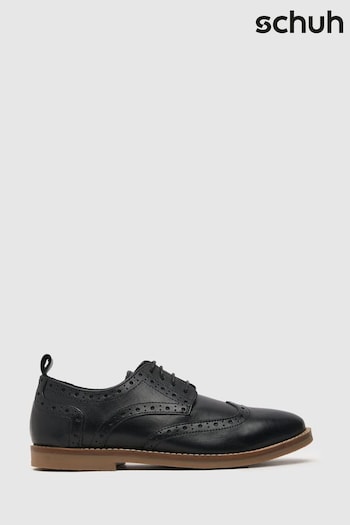 Schuh Law Brogue Black Shoes (A36183) | £38