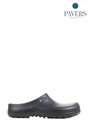 Pavers Black Welly Clogs (A36184) | £20
