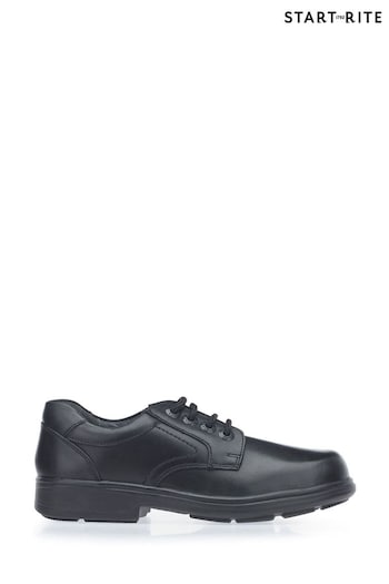 Start Rite Isaac Black Vegan Lace Up School Shoes 00-3 F Fit (A36279) | £58
