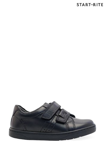 Start-Rite Explore Rip-Tape Black Leather Comfy School Shoes F Fit (A36325) | £45
