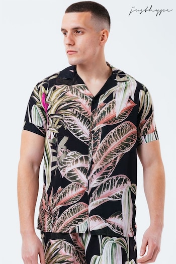 Hype. Black Mens Resort Shirt (A36527) | £35
