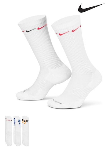Nike White Everyday Plus Cushioned Socks (A36553) | £13