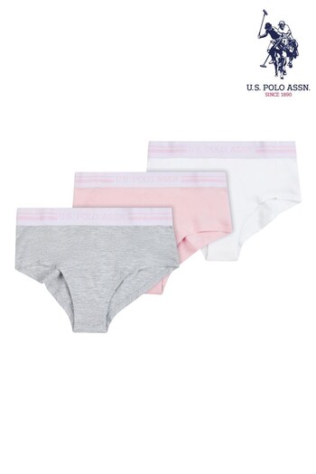 U.S. Polo Comme Assn. Pink Hipster Briefs Three Pack (A36682) | £21 - £25
