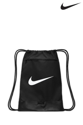 Nike Black/White Brasilia Drawstring Bag (18L) (A36740) | £14
