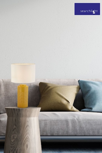 Searchlight Ochre Yellow Elodie Ceramic Table Lamp (A36744) | £62