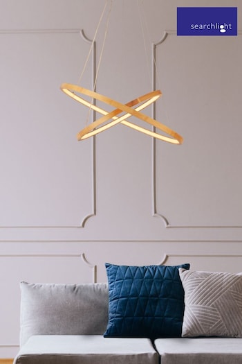 Searchlight Natural Eden 2 Ring Ceiling Light Pendant (A36789) | £59