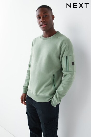 Green Utility Crew Sweatshirt (A36832) | £32
