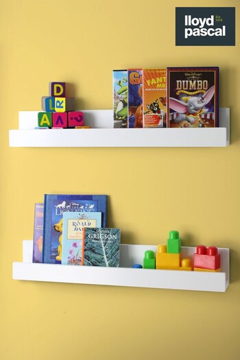 Lloyd Pascal White Kids Set Of 2 Shelves (A36905) | £25