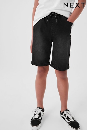 Black Regular Fit Jersey Denim bianco Shorts (3-16yrs) (A37551) | £10 - £15