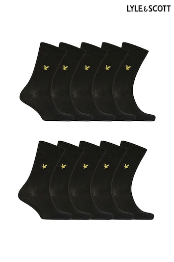 Lyle & Scott Black Socks 10 Pair Multi Pack (A37640) | £40