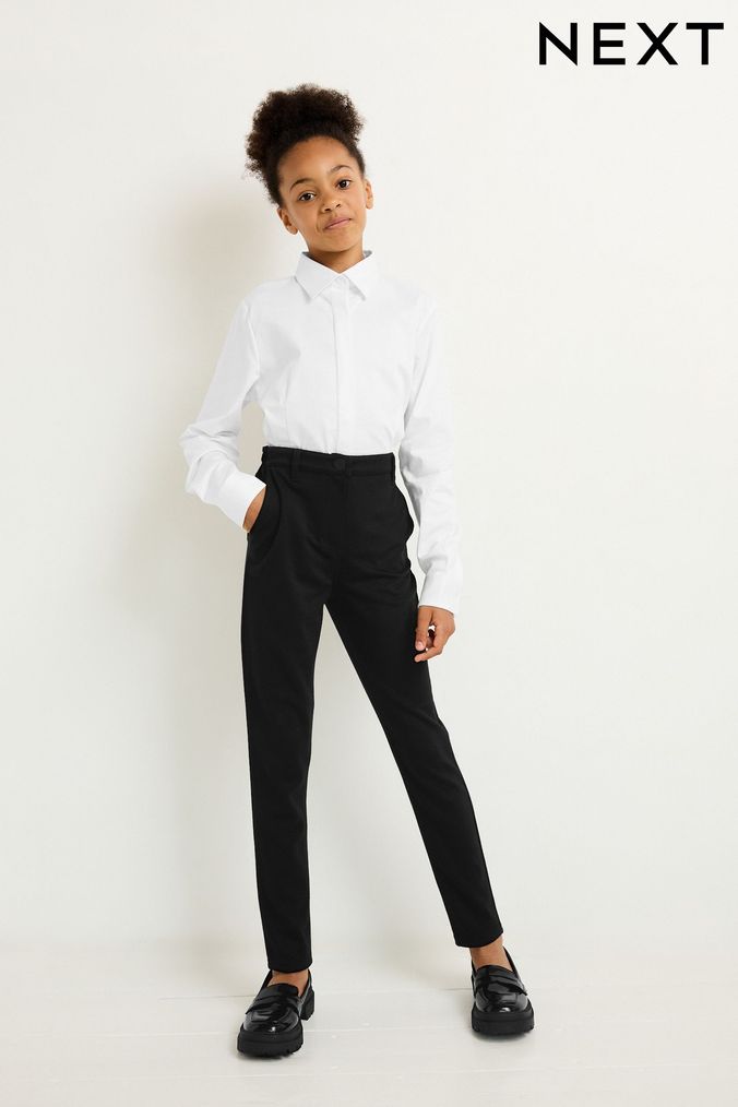 Skinny leg school trousers sales