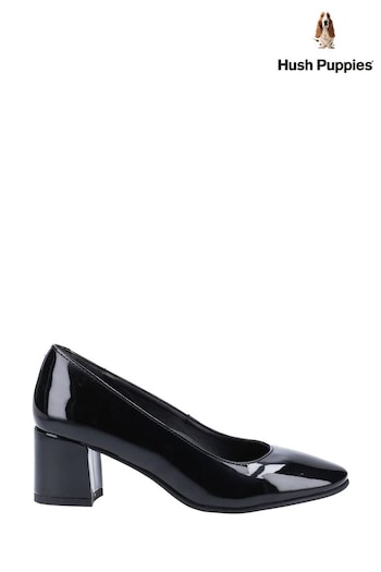 Hush Puppies Black Anna Patent Court Shoes (A37963) | £65
