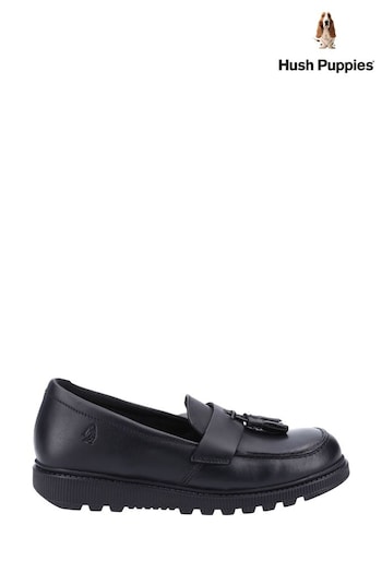 Hush Puppies Black Faye Senior School Shoes (A37995) | £44
