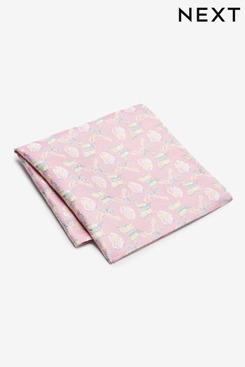 Pink Butterfly Occasion Pocket Square (A38143) | £10