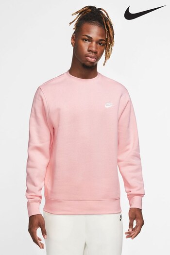 Nike Light Pink Club Crew Sweatshirt (A38652) | £55