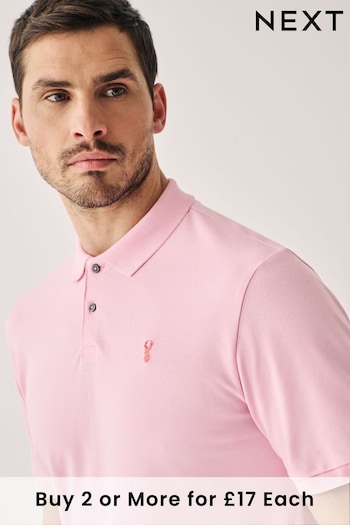 Light Pink Pique Polo Shirt (A38762) | £18