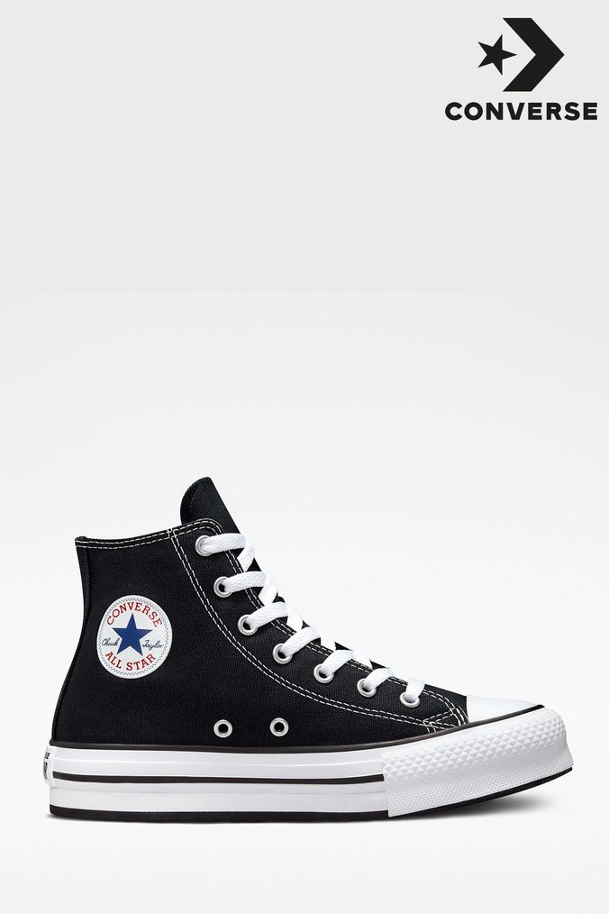 Converse Black Eva Lift High Top Youth Trainers (A39525) | £55