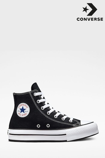 Converse shaniqwa Black Eva Lift High Top Youth Trainers (A39525) | £55