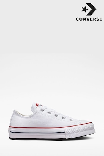 Converse White EVA Lift Chuck Ox Youth Trainers (A39528) | £50