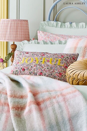 Laura Ashley Coral Pink Joyful Feather Filled Cushion (A40217) | £45