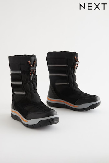 Black Water Resistant Thinsulate™ Warm Lined Snow Boots (A40322) | £45 - £49