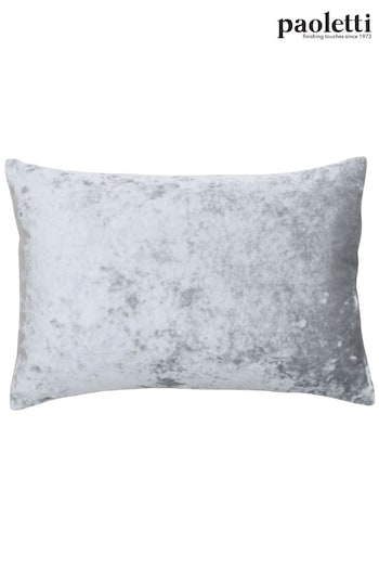Riva Paoletti Pewter Grey Verona Crushed Velvet Rectangular Polyester Filled Cushion (A40555) | £17
