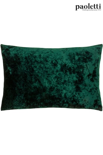 Riva Paoletti Emerald Green Verona Crushed Velvet Rectangular Polyester Filled Cushion (A40567) | £17