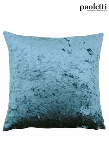 Riva Paoletti Teal Blue Verona Crushed Velvet Polyester Filled Cushion (A40568) | £17