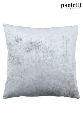 Riva Paoletti Silver Grey Verona Crushed Velvet Polyester Filled Cushion (A40569) | £17