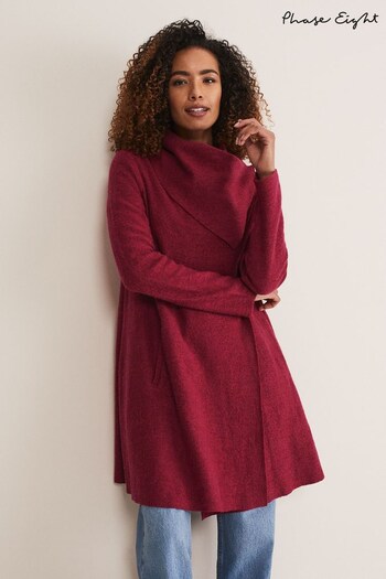 Phase Eight Pink Bellona Knit Coat (A40616) | £125