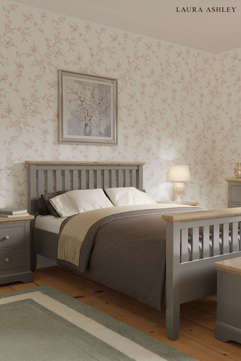 Laura Ashley Pale French Grey Oakham Bed Frame (A40729) | £645 - £845