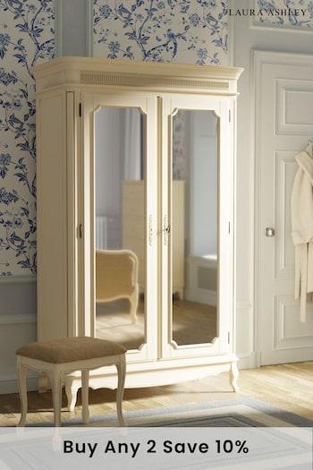 Laura Ashley Ivory Provencale 2 Door Mirrored Wardrobe (A40744) | £1,915