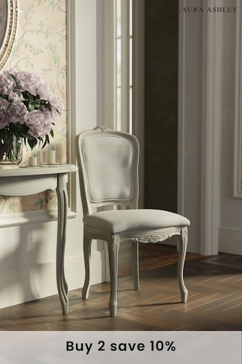 Laura Ashley Set of 2 Dove Grey Provencale Dining Chairs (A40757) | £595