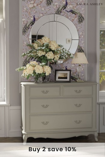Laura Ashley Dove Grey Provencale Chest Of 4 Drawers (A40769) | £1,150