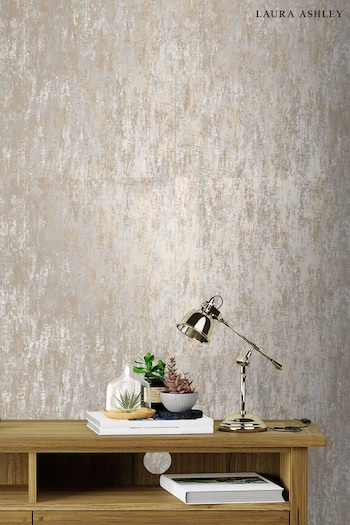 Laura Ashley Champagne Gold Whinfell Wallpaper Wallpaper (A40830) | £48