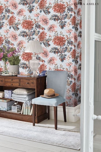 Laura Ashley Crimson Maryam Wallpaper (A40834) | £46