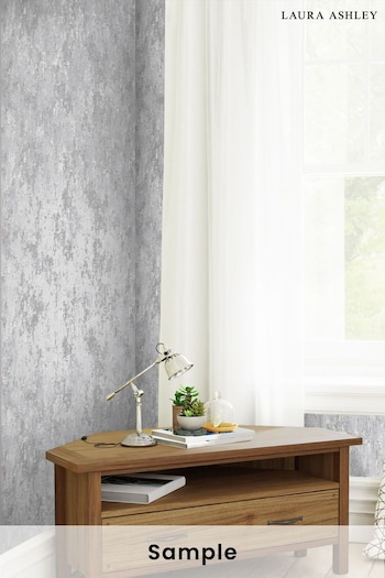 Laura Ashley Silver Whinfell Wallpaper Sample Wallpaper (A41260) | £1