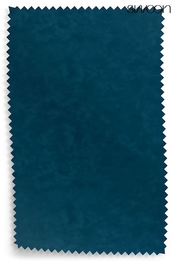 Easy Velvet Petrol Blue Upholstery Swatch By Swoon (A41299) | £0