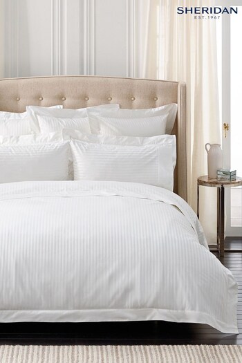 Sheridan Set of 2 White Millenia Classic Stripe 1200 Thread Count Pillowcases (A41469) | £49