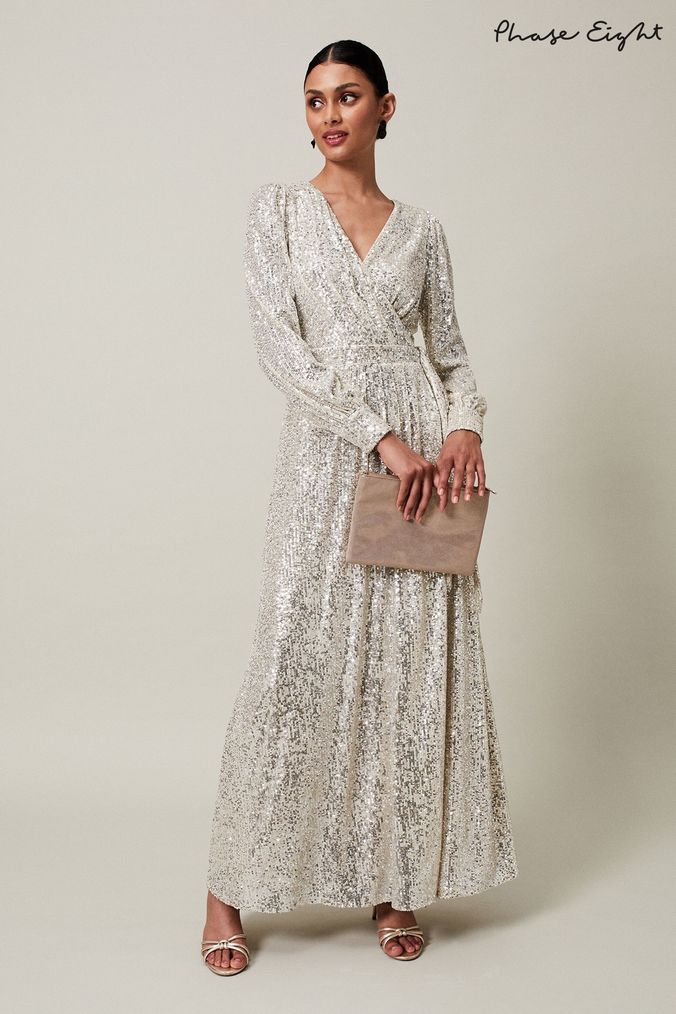 Sparkly hot sale wrap dress