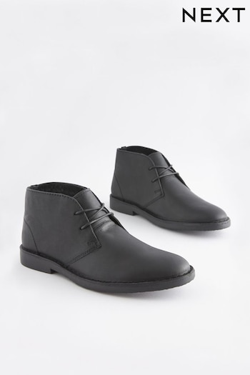 Black Leather Desert Boots (A42432) | £52