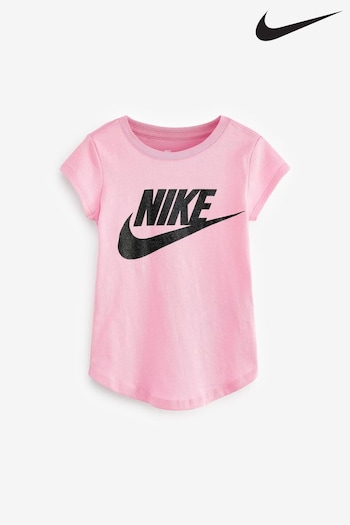 Nike Pink Little Kids Futura Short Sleeve T-Shirt (A42917) | £14