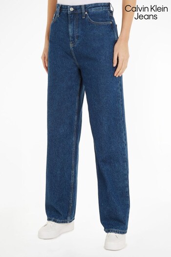 Calvin dontblink Klein Jeans Blue High Rise Relaxed Jeans (A43536) | £110