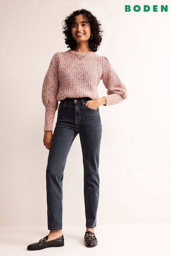 Boden Black Mid Rise Slim Pinkish Jeans (A43741) | £80
