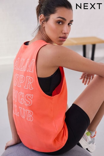 Coral Pink Active Jersey Tank (A43760) | £20