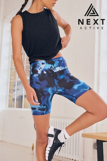 Cobalt Blue Active Yellow Cycling Shorts (A43778) | £18