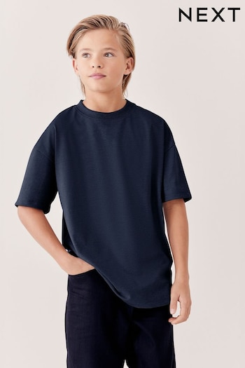 Blue Navy Relaxed Cotton Short Sleeve T-Shirt (3-16yrs) (A43796) | £3.50 - £6.50