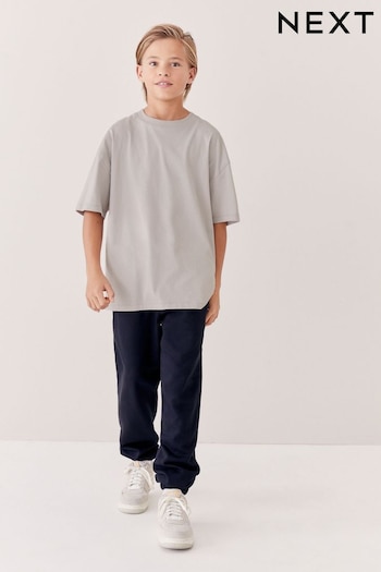 Pale Grey Oversized Cotton Short Sleeve T-Shirt (3-16yrs) (A43798) | £3.50 - £6.50