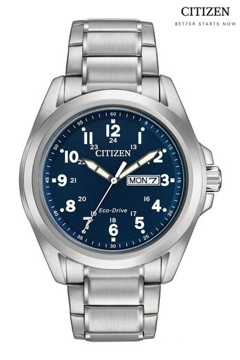 Citizen Gents Silver Tone Eco-Drive Bracelets Dress Watch (A43909) | £169